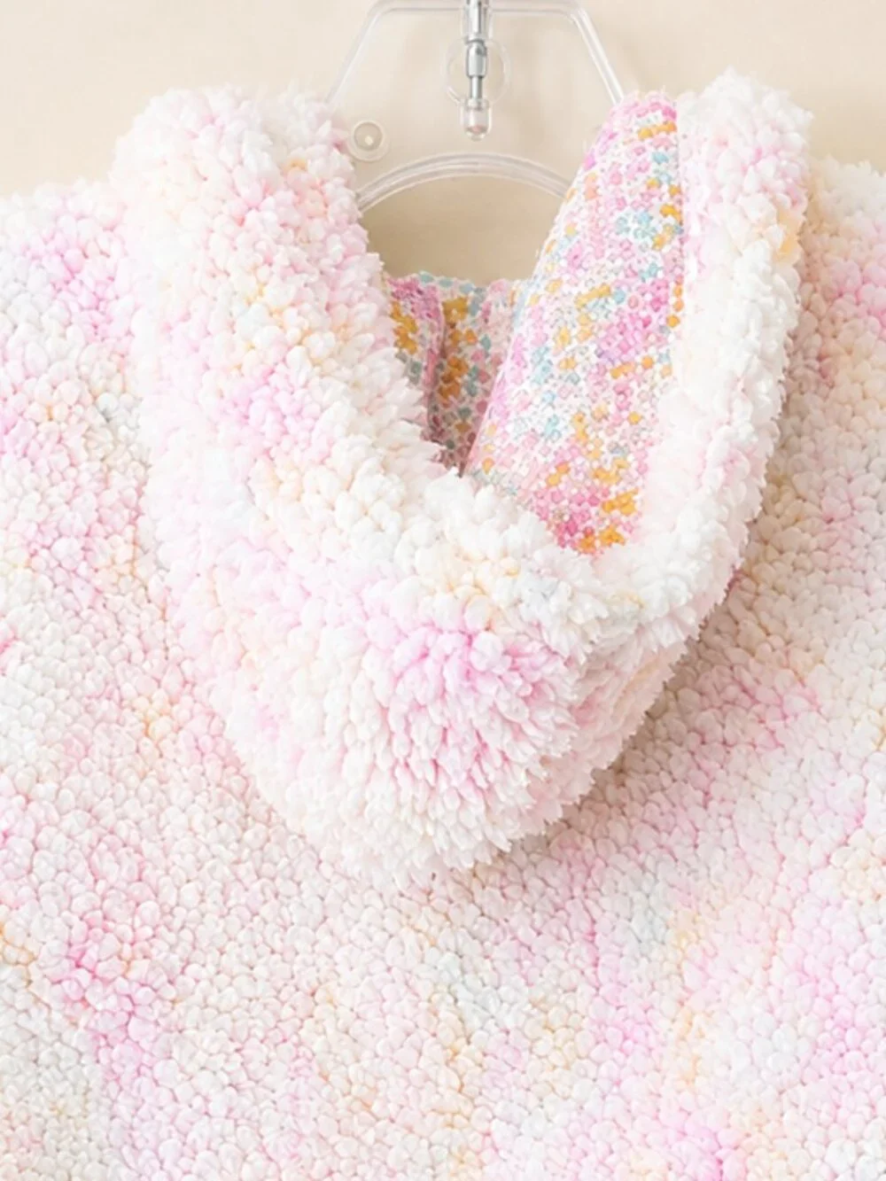 XOXO Girl's Pink Fuzzy Full Zip Hooded Jacket SZ L
